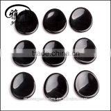 45*35*7mm Wholesale Black Obsidian Worry Stones Massage Stones