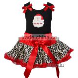 Christmas Red Leopard Reversible Petite Pettiskirt Santa HoHoHo Black Party Dress