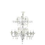 Casanova Crystal Chandelier Mosaic Glass Fish Flower Pendant Light Dimmable Led Art Chandelier thumbnail-6