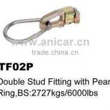 TF02P Double Stud Fitting With Pear RING E F L Track Fitting thumbnail-1