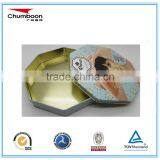 Cosmetic Mask Chocolate Biscuit Octagonal Tin Can / CMYK OEM Metal Box / Recycable Tin Box thumbnail-1