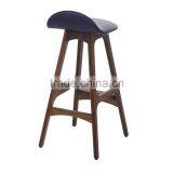 Solid Wood Design Bar Stool Leisure Beach Wood Bar Chair With Soft Mat thumbnail-2