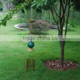 Colour Changing Solar Wind Spinner Spiral Light Ball Garden Tree Patio Red Blue Green Pink