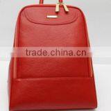 Newest Design Fashionable Red Litchi Pattern Genuine Leather Backpack for Lady thumbnail-1