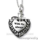 Stainless Steel Cremation Jewelry Memorial Urn Ash Holder Heart Pendant Necklace Quality Choice