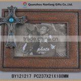Cowboy Crack Like Photo Frame Polyresin Home Decor thumbnail-1
