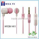 in-ear plastice earphone earbud headphone with microphone cheap price