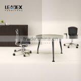 Factory Price Metal Base MDF Desktop Circular Office Desk thumbnail-5