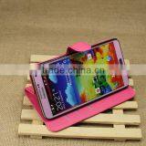 Factory Price Lichee Leather Pouch Wallet Case Folio Stand Cover for Samsung GALAXY Note3 N9000 thumbnail-1