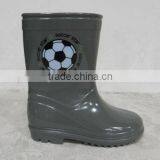 Gray Kids Solid Color PVC Shoes, Cheap Rain Boots