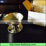 Reusable eco-friendly cone shaped stainless steel coated gold coffee filter/dripper