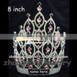 Beauty Colored Crystal Queen Pageant Crown thumbnail-1
