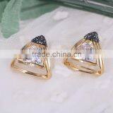 Fancy Crystal Zircon Cuff Earring, Golden Earring Designs For Women thumbnail-3