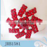 Hot Sale Shinny Flower Shape Decorative Rhinestone Button for Wedding Dress
