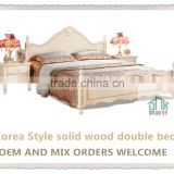 White wooden box bed design HA-823# wooden box bed wood double bed designs with box