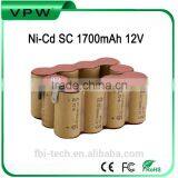 NiCd SC 1700mAh 12V Rechargeable Battery Pack thumbnail-1