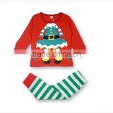 Christmas Santa Claus Long Sleeved T-shirt ELK Reindeer Printed Striped Pants Two-Piece Suit Pyjamas Sleepwear Homewear Cotton thumbnail-2