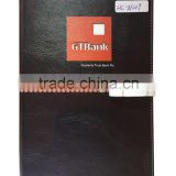 leather cut logo notebook with USB engraved leather notebook