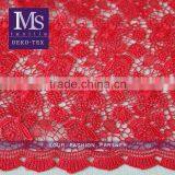 Embroidery Lace Fabric With Beautiful Water Soluble Schiffli Embroidered Textiles Fabric
