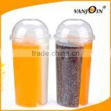 Hot Sale 700cc PP Plastic Cups With Lids and Straws / Boba Tea Enjoying Cups thumbnail-6