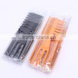 10pcs Professional Salon Hair Styling Hairdressing Black Plastic BarbersBrush Combs Set Hair Comb Set,Good for Barber thumbnail-4