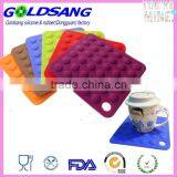 Round Shape With Lace of Silicone Cup Mat thumbnail-1