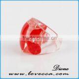Blue Resin Ring Jewelry Lovely Flowers Resin Ring Women thumbnail-6