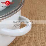 White Enamel Cooking Pot With Beautiful Can Custom Decals thumbnail-2