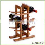 For 12 Bottles Natural Bamboo Decorative Wine Bottle HoldersHomex-BSCI thumbnail-1