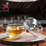 80ML CLEAR BOROSILICATE GLASS DOUBLE WAll TEA CUPS
