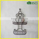 Flower Holder Wall Mounted Hook Rustic Western Cast Iron Hanger Decorative thumbnail-1
