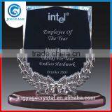 Jingyage Customized Employee of the Year Crystal Plaque Trophy Best Wokers Crystal Glass Award Trophy Souvenir Gifts thumbnail-1