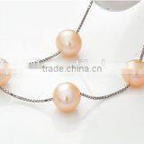6-7 mm Pink Freshwater Pearl Necklace and Bracelet Sets thumbnail-4