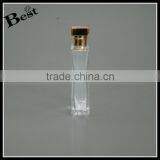 Cosmetic Packaging High Quality 100ml Rectangular Glass Bottle Gold Meta Cap Perfume Clear Bottle Glass China Suppliers thumbnail-2