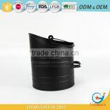 Fireplace Accessories Ash Coal Bucket Powder Coated Black Fire Coal Metal Ash Bucket thumbnail-2