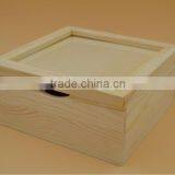 Unfinish Photo Frame Wood Box Wooden Treasure Chest Frame Box thumbnail-1