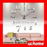 UCHOME Modern Home Decoration 3D DIY Sticker Wall Clock thumbnail-1