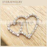 Double Heart Buckle With Rinestone for Wedding Decoration thumbnail-2
