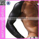 Black Long Sleeve Men Leather Club Wear NO MOQ thumbnail-5
