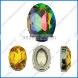 Rhinestone 3002 18*25mm Crystal Vitrail Medium Sew On Foiled Crystal Oval Fancy Stone thumbnail-1