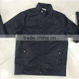 Pu Leather Jacket Zipper up Jacket Winter Coat Man thumbnail-2