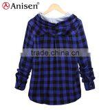 Wholesale China Fleece Women Plaids Jacket thumbnail-6