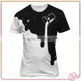 Cool Design Promotion Black & White Men Cotton T Shirt Custom Printing China Wholesale