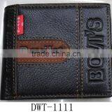 Fashion Golden Supplier Men Genuine Leather Black Luxury Wallet thumbnail-3