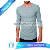 Good Quality Custom Design Men Long Sleeves Collar T-shirt China Supplier thumbnail-1