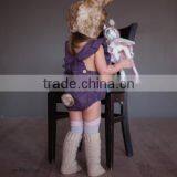 Baby Clothing Baby Toddler Clothing 100% Cotton Plain Purple Baby Romper thumbnail-1