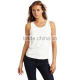 Women Fashion Style Hot Sale Cheap Price Blank Cotton Wholesale Stringer Lady Top thumbnail-3