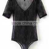 Runwaylover 138 Europe Style 2017 Ladies Sexy Lace Transparent Bodysuits thumbnail-3
