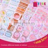 Adhesive Sticker Custom Fiber Paper Decorative Sticker Gold Stamp DIY Sticker thumbnail-1