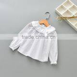 Wholesale Turn-down Collar Kids Shirt Girl Blouse Blank thumbnail-1